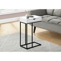 Daphnes Dinnette 25 in. White & Black Metal Accent Table DA3593944